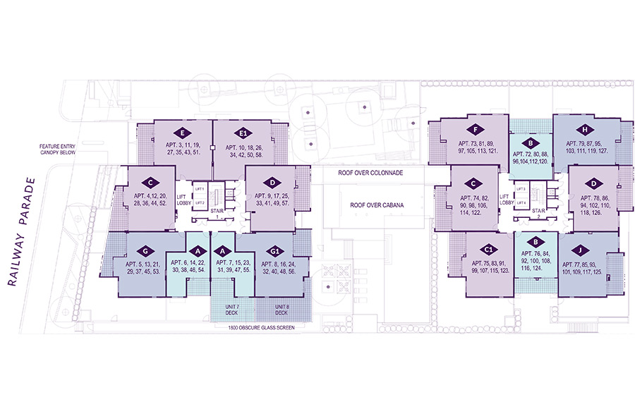 Levels 1 - 7 Floorplan