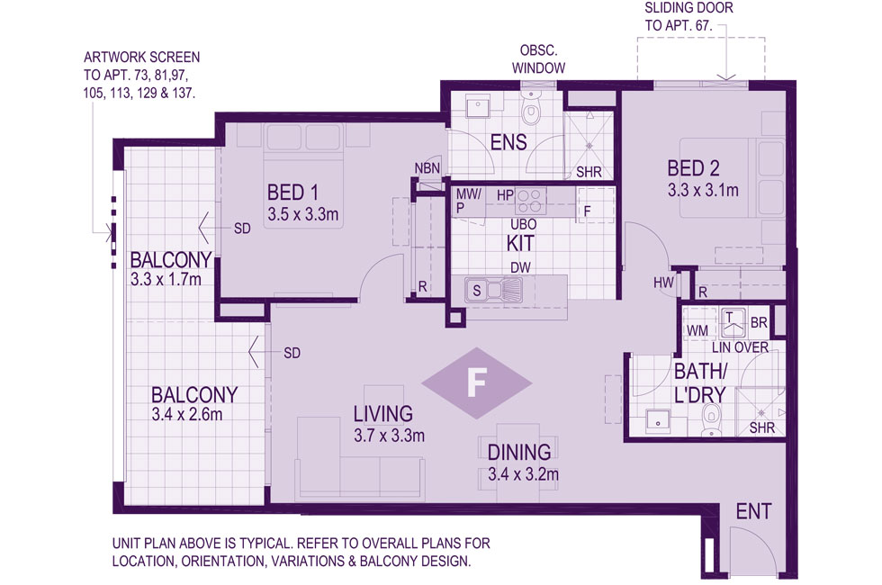 Layout F Floorplan